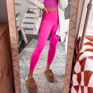 BEBE SPORT Women's Hot Pink Neon Capri Leggings Work Out Gym Pants Plus Size 2X